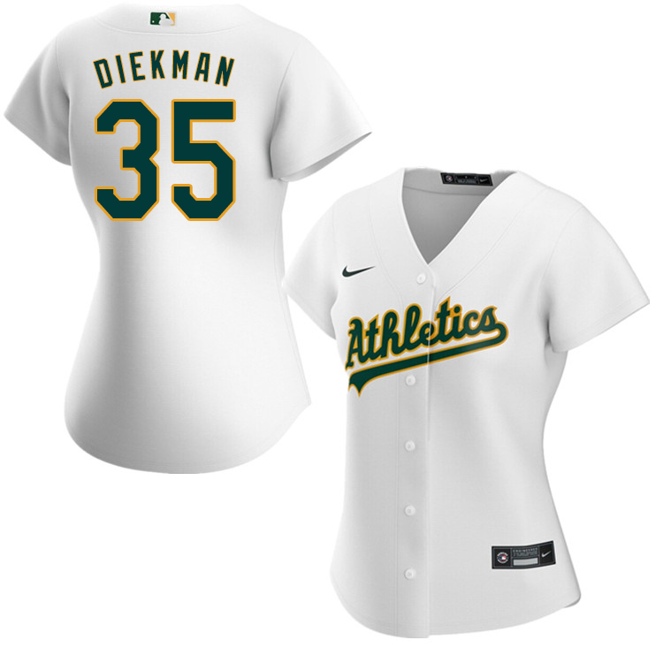 Nike Women #35 Jake Diekman Oakland Athletics Baseball Jerseys Sale-White